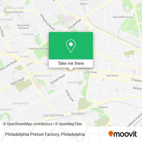 Philadelphia Pretzel Factory map