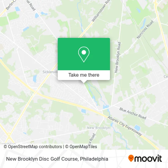 New Brooklyn Disc Golf Course map