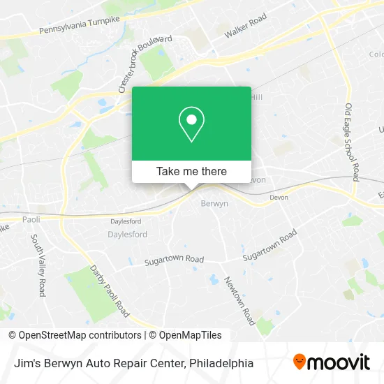 Jim's Berwyn Auto Repair Center map