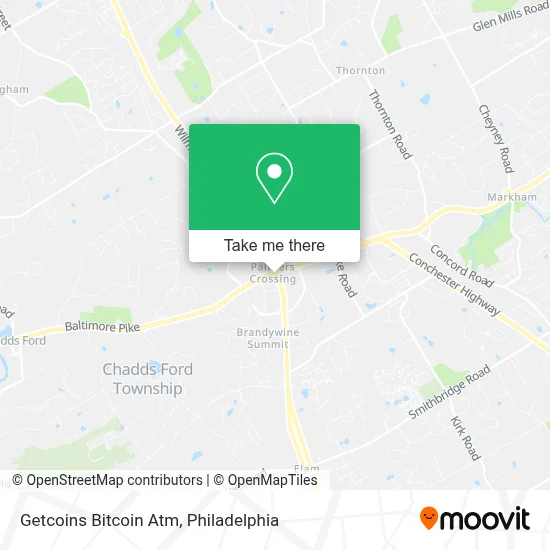 Getcoins Bitcoin Atm map