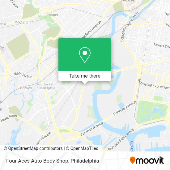 Four Aces Auto Body Shop map
