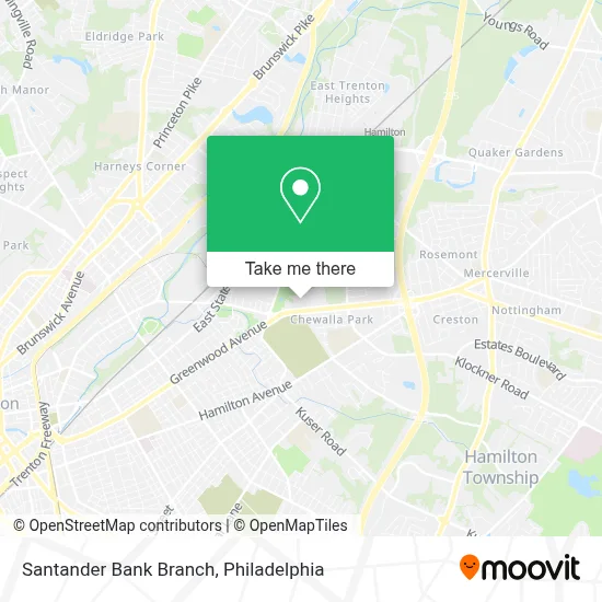Santander Bank Branch map