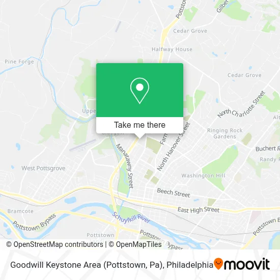 Goodwill Keystone Area (Pottstown, Pa) map