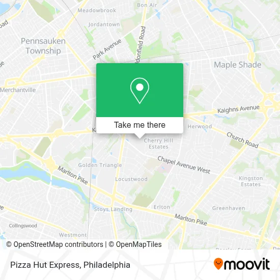 Pizza Hut Express map