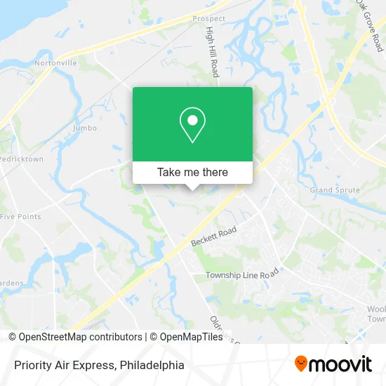 Priority Air Express map