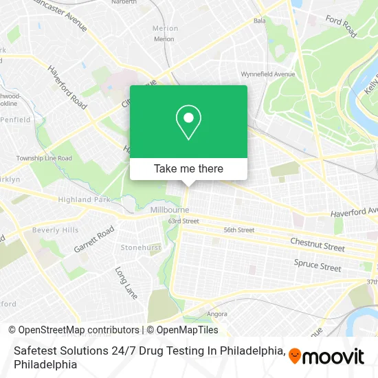 Safetest Solutions 24 / 7 Drug Testing In Philadelphia map