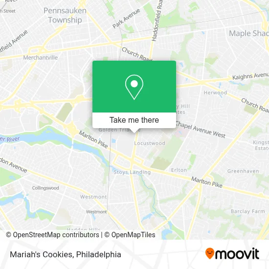 Mariah's Cookies map
