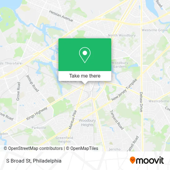 S Broad St map