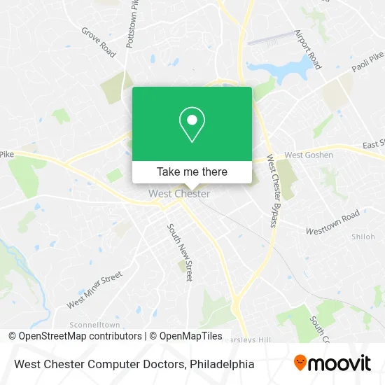 West Chester Computer Doctors map
