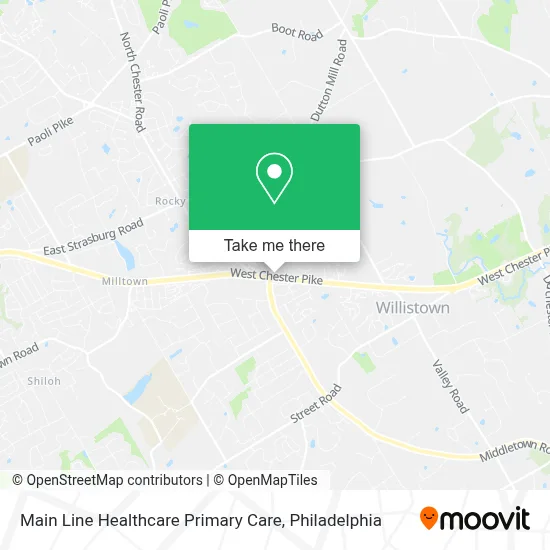 Main Line Healthcare Primary Care map