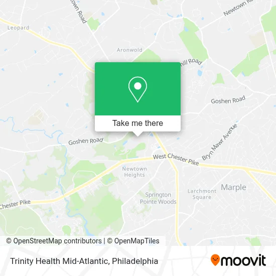 Trinity Health Mid-Atlantic map