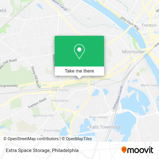 Extra Space Storage map