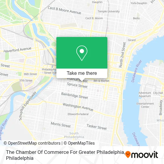 The Chamber Of Commerce For Greater Philadelphia map