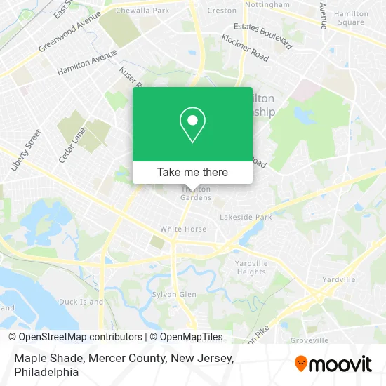 Maple Shade, Mercer County, New Jersey map