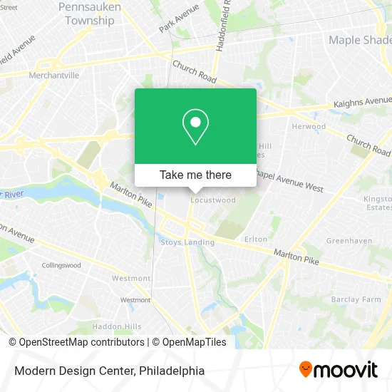 Modern Design Center map