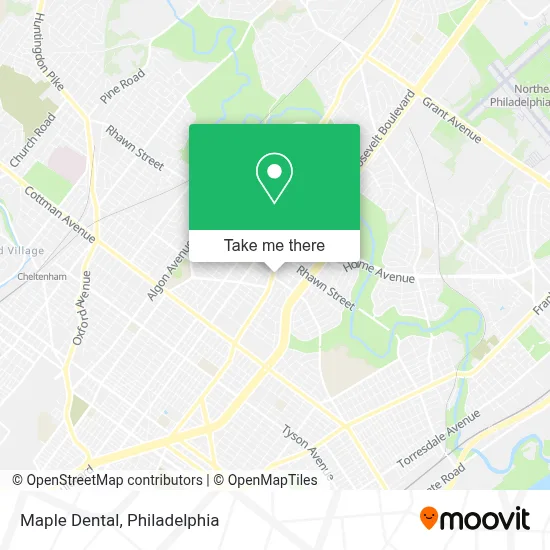 Maple Dental map