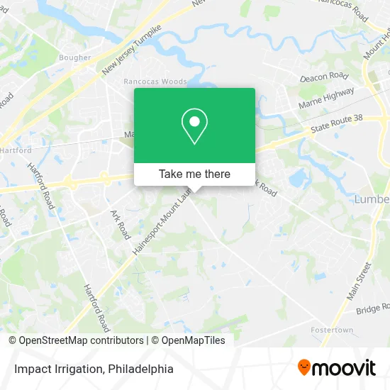 Impact Irrigation map