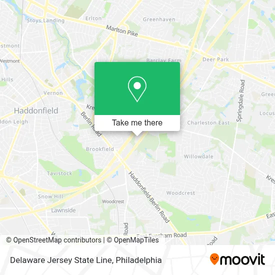 Delaware Jersey State Line map
