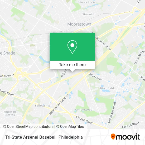 Tri-State Arsenal Baseball map