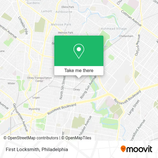 First Locksmith map