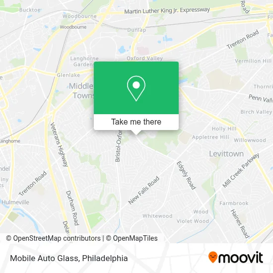Mobile Auto Glass map