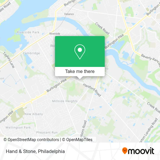 Hand & Stone map