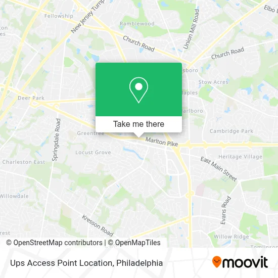 Ups Access Point Location map