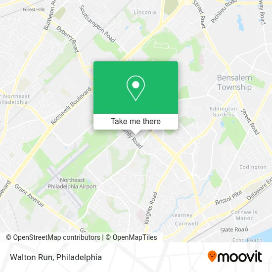 Walton Run map