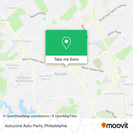 Autozone Auto Parts map