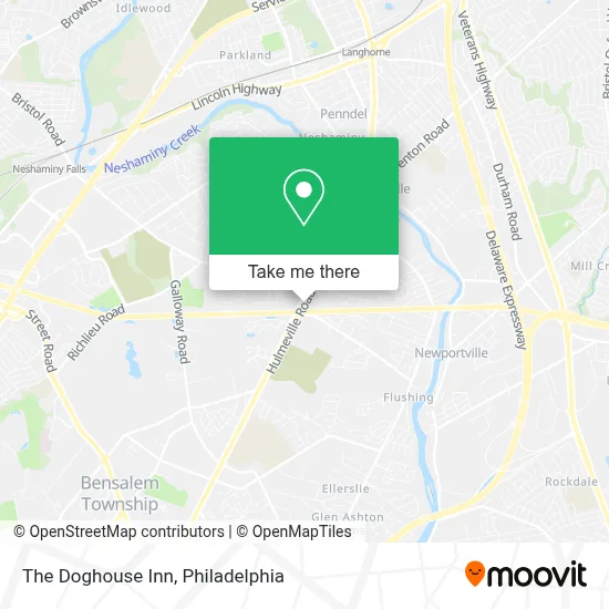 The Doghouse Inn map