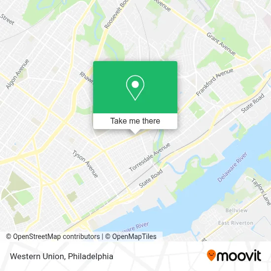 Western Union map