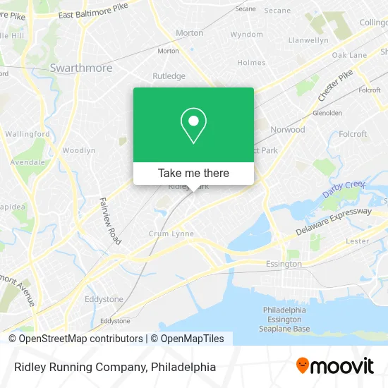 Ridley Running Company map