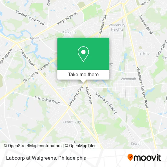 Labcorp at Walgreens map