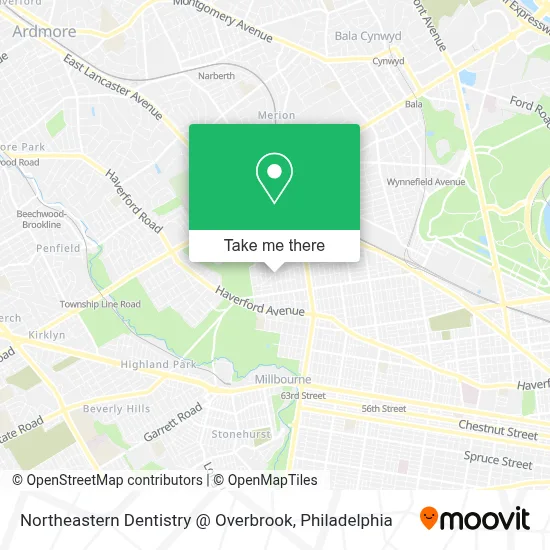 Northeastern Dentistry @ Overbrook map