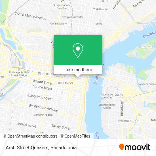 Arch Street Quakers map