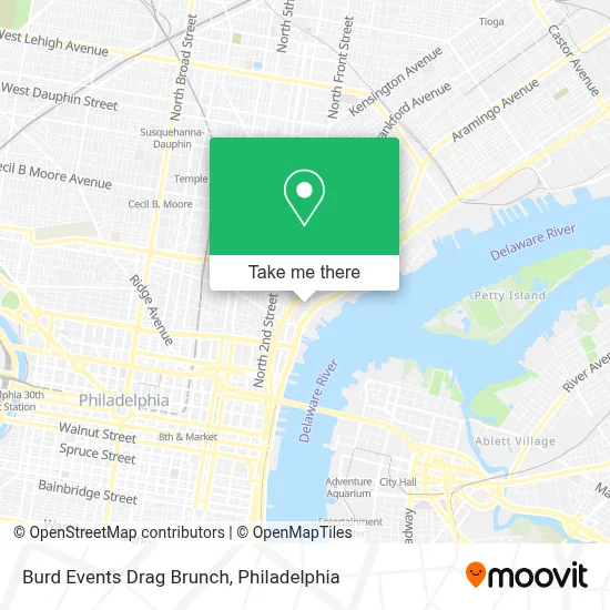 Burd Events Drag Brunch map