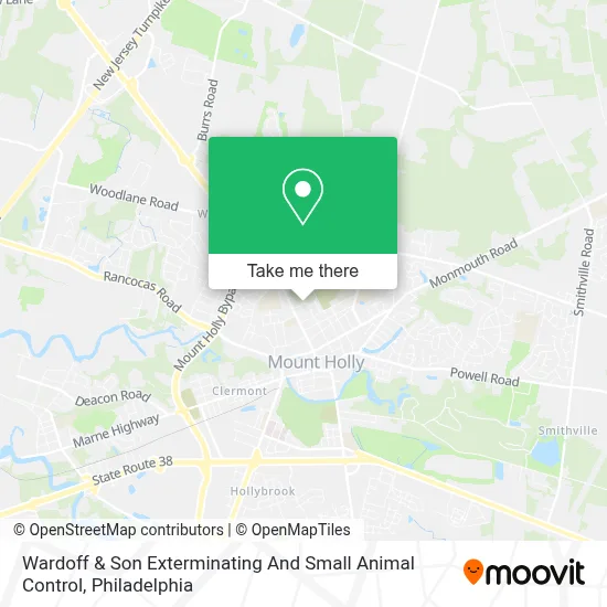 Wardoff & Son Exterminating And Small Animal Control map