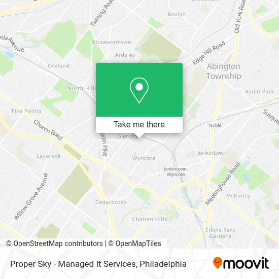 Proper Sky - Managed It Services map