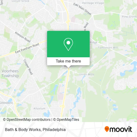 Bath & Body Works map