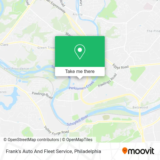 Frank's Auto And Fleet Service map