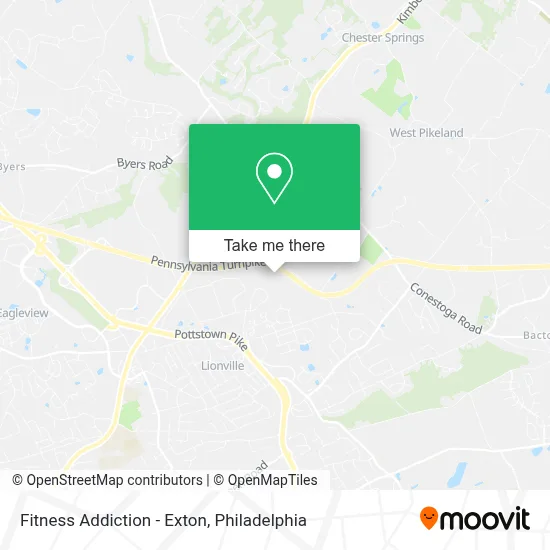 Fitness Addiction - Exton map
