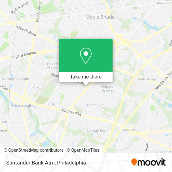 Santander Bank Atm map