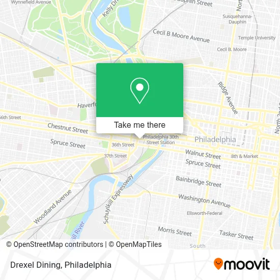 Drexel Dining map