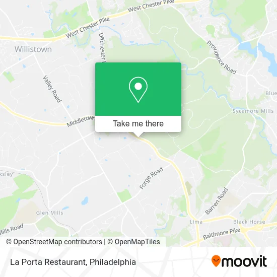 La Porta Restaurant map