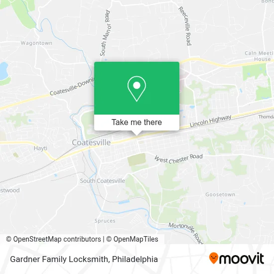 Gardner Family Locksmith map