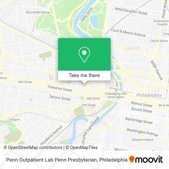 Penn Outpatient Lab Penn Presbyterian map