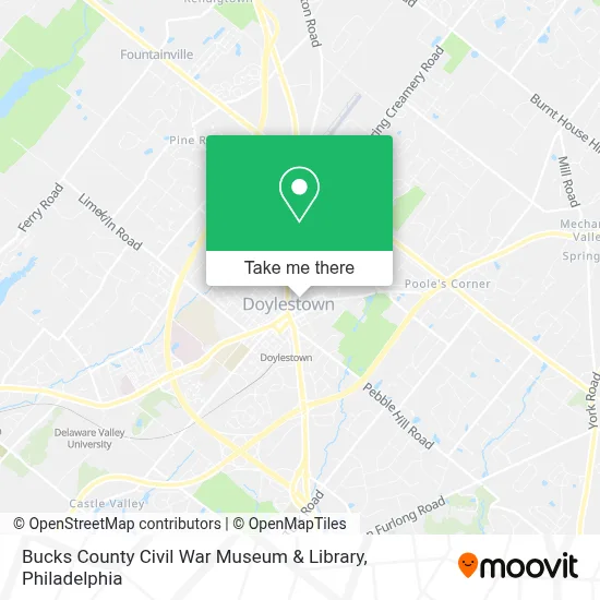 Bucks County Civil War Museum & Library map