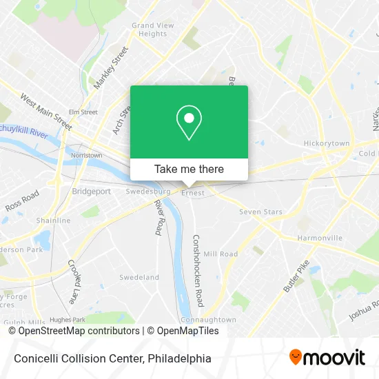 Conicelli Collision Center map