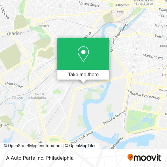 A Auto Parts Inc map