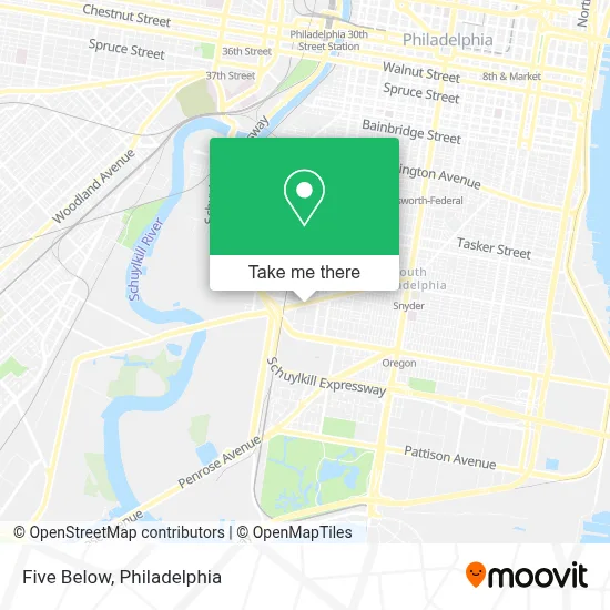 Five Below map